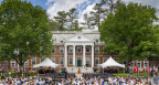 Investiture 2022 photo of Tuck Hall and graduates