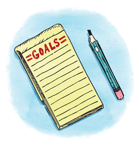 Goals Notepad illustration