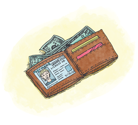 wallet illustration